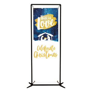 Painted Nativity 2' x 6' Banner