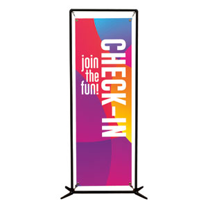 Curved Colors Check-In 2' x 6' Banner