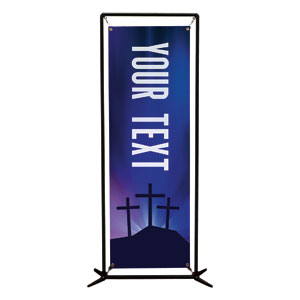 Aurora Lights Celebrate Easter Your Text 2' x 6' Banner