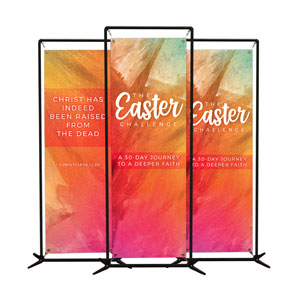 The Easter Challenge Triptych 2' x 6' Banner