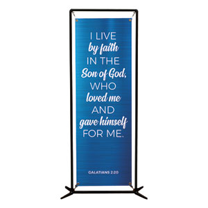 General Blue Scripture 2' x 6' Banner
