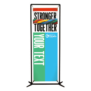 BTCS Stronger Together Your Text 2' x 6' Banner