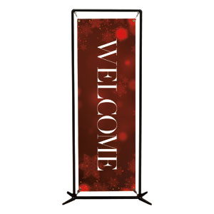Peace Be With You Red Welcome 2' x 6' Banner