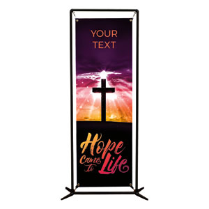 Hope Life Cross Your Text 2' x 6' Banner