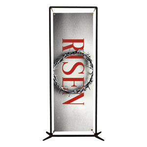 Red Risen Crown 2' x 6' Banner