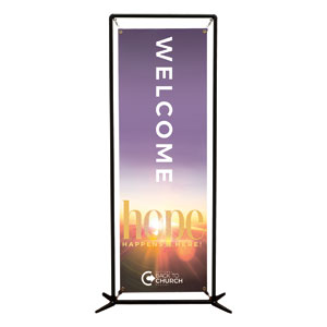 BTCS Hope Happens Here Welcome 2' x 6' Banner