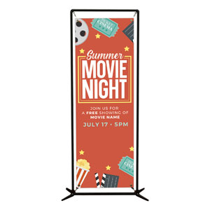 Summer Movie Night 2' x 6' Banner