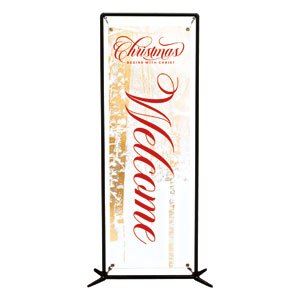 Begins with Christ Trees 2' x 6' Banner