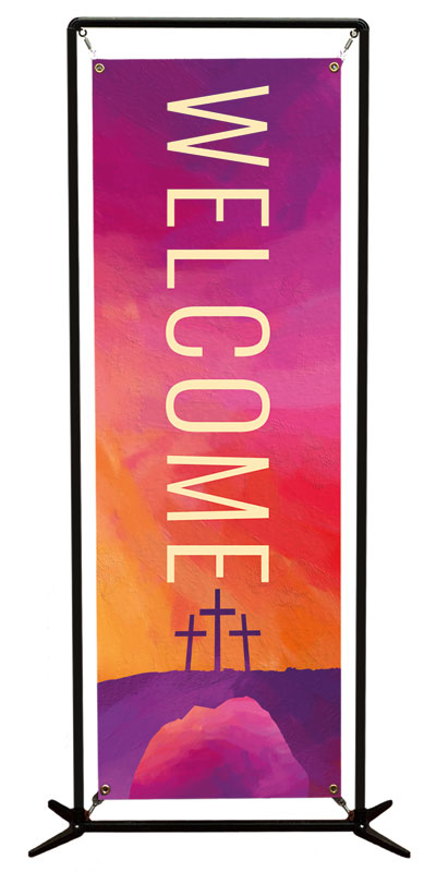 Banners, Easter, Calvary Paint, 2' x 6'