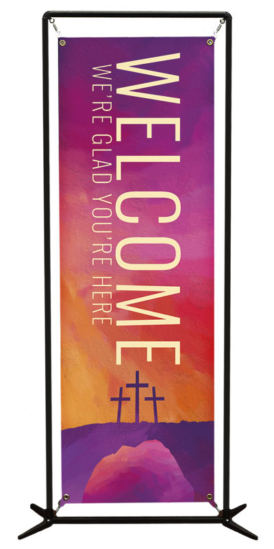 Banners, Easter, Calvary Paint Welcome, 2' x 6'