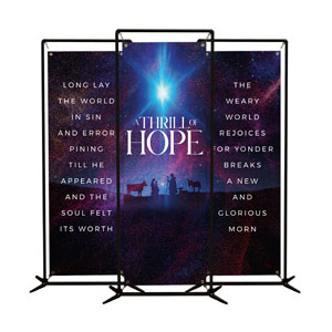 Thrill of Hope Sky Triptych 2' x 6' Banner