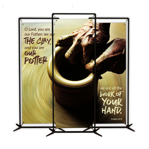 Potter's Hands Isaiah 64:8 2' x 6' Banner