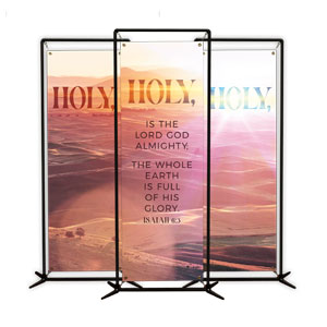 Desert Sunrise Isaiah 6:3 2' x 6' Banner