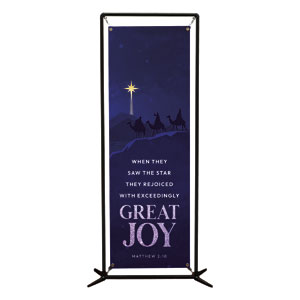 Christmas Story Matthew 2:10 2' x 6' Banner