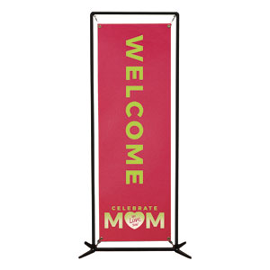 Celebrate Mom Heart 2' x 6' Banner