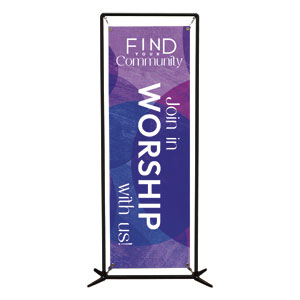 Find Your Community Worship 2' x 6' Banner