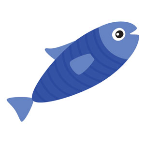 Ocean Buddies Blue Fish StickUp