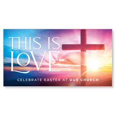 Love Easter Colors Cross 