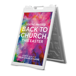 Back to Church Easter 2' x 3' Street Sign Banners
