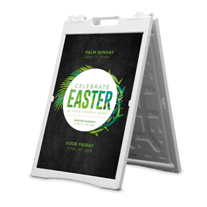 Easter Palm Crown 2' x 3' Street Sign Banners
