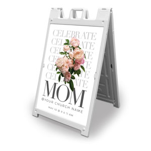 Celebrate Mom Flowers 2' x 3' Street Sign Banners