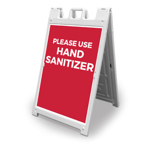 Red Use Hand Sanitizer 2' x 3' Street Sign Banners