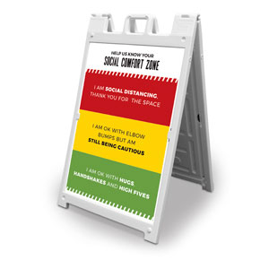 Social Comfort Zone Multicolor 2' x 3' Street Sign Banners