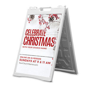 Celebrate Christmas Berries 2' x 3' Street Sign Banners