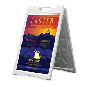 Easter Sunday Graphic 2' x 3' Street Sign Banners