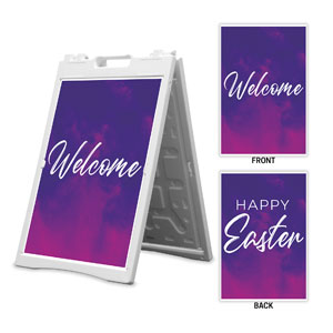 Love Never Fails Happy Easter Welcome 2' x 3' Street Sign Banners