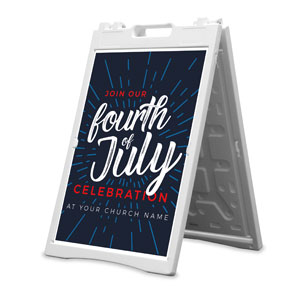Fourth of July Burst 2' x 3' Street Sign Banners