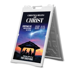 Christmas Begins Star 2' x 3' Street Sign Banners