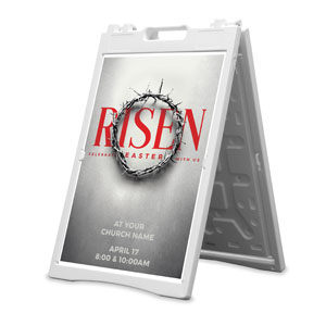 Red Risen Crown 2' x 3' Street Sign Banners