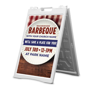 Barbeque Plate 2' x 3' Street Sign Banners
