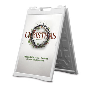 Christmas Crown Wreath 2' x 3' Street Sign Banners