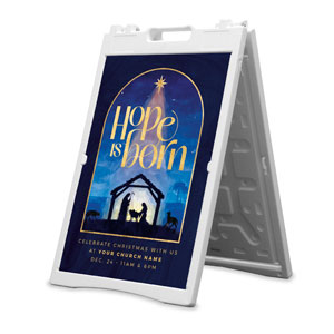Hope Is Born Nativity 2' x 3' Street Sign Banners