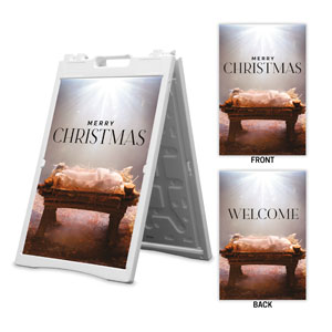 The Heart of Christmas Welcome Christmas 2' x 3' Street Sign Banners