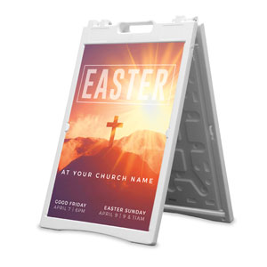 Easter Sunrise Cross 2' x 3' Street Sign Banners