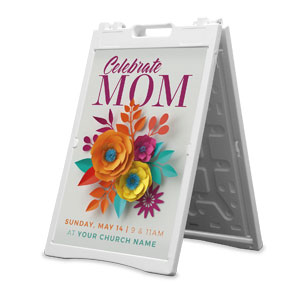 Mother's Day Paper Flowers 2' x 3' Street Sign Banners