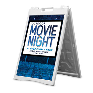 Outdoor Movie Night 2' x 3' Street Sign Banners