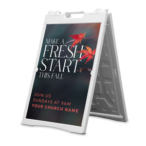Fresh Start Red Leaves 2' x 3' Street Sign Banners