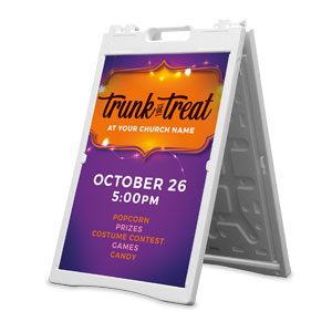 Trunk Or Treat Purple 2' x 3' Street Sign Banners