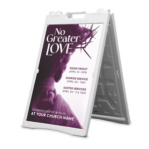 No Greater Love Crown 2' x 3' Street Sign Banners