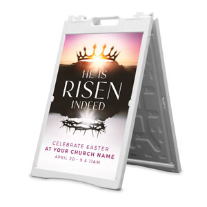 Risen Indeed Crowns 2' x 3' Street Sign Banners