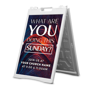 What Are You Doing Sunday 2' x 3' Street Sign Banners