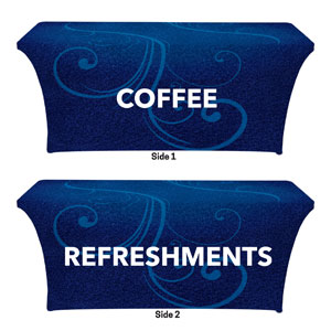 Flourish Coffee Refreshments Stretch Table Covers