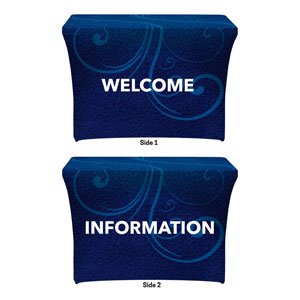 Flourish Welcome Information Stretch Table Covers