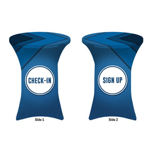 Bold Blue Sign Up Check In Stretch Table Covers