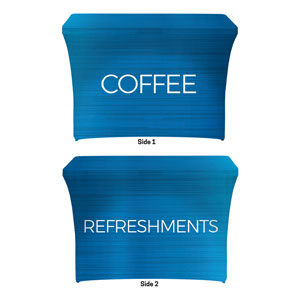 General Blue Coffee Refreshments Stretch Table Covers