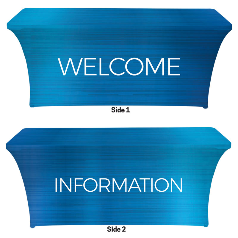 Table Covers, Welcome, General Blue Welcome Information, 6'